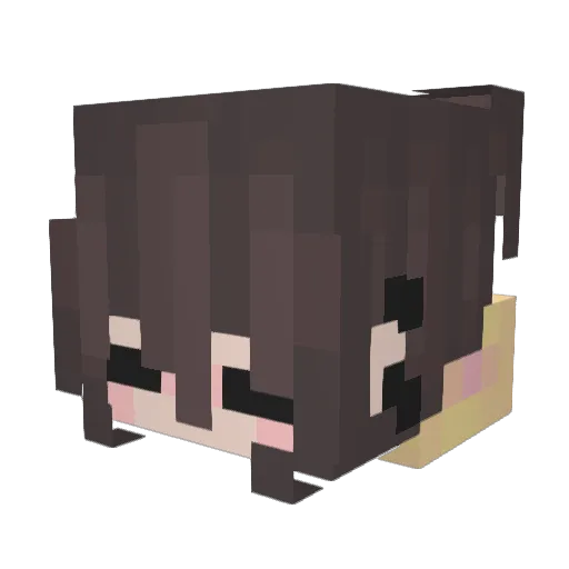 SymiLost Minecraft avatar head, 3D render