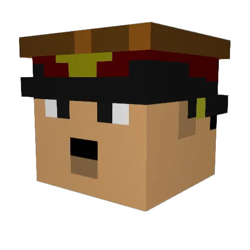 Symmend Minecraft avatar head, 3D render