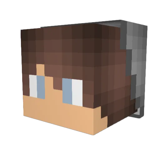 Symmetrys Minecraft avatar head, 3D render