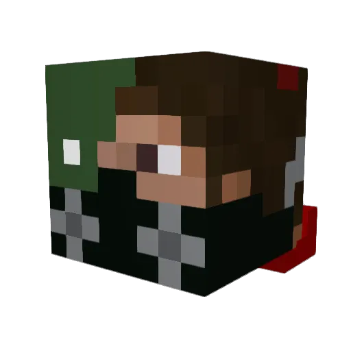Symmo_ Minecraft avatar head, 3D render