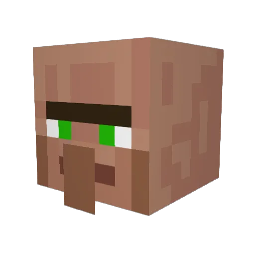 Sympathisch Minecraft avatar head, 3D render