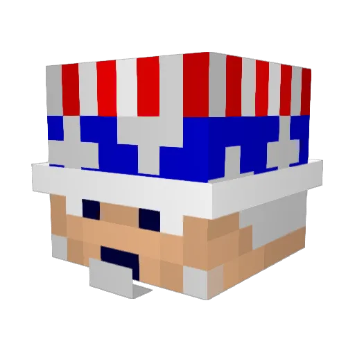 Symph Minecraft avatar head, 3D render