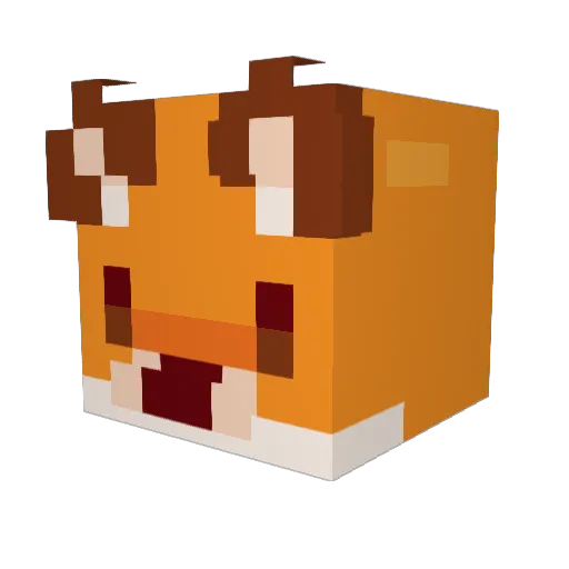Symtecks Minecraft avatar head, 3D render
