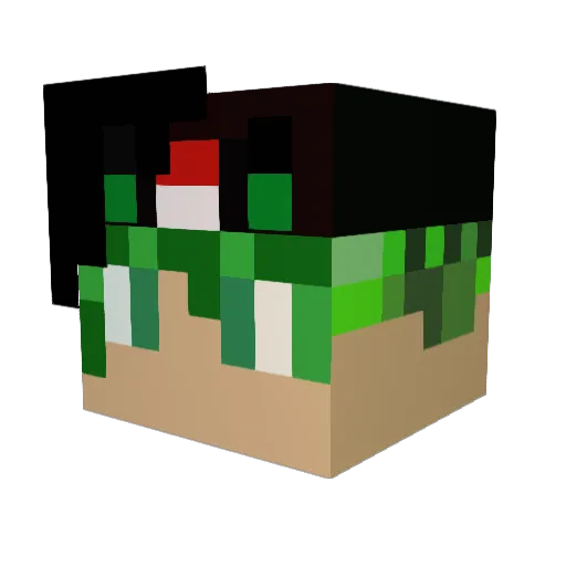 Symtery Minecraft avatar head, 3D render