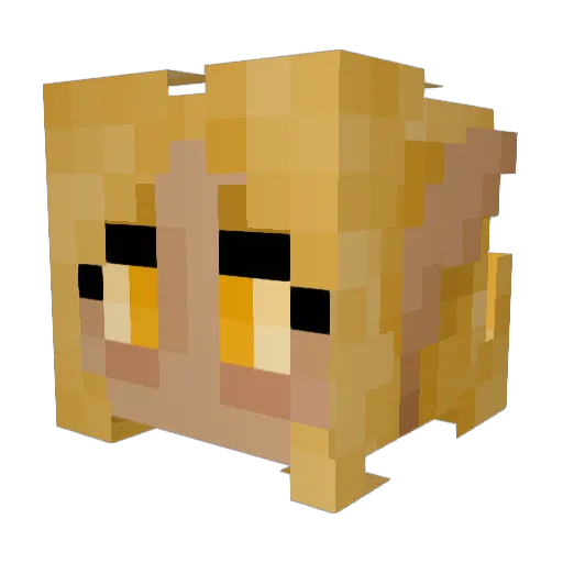 SynAurica Minecraft avatar head, 3D render