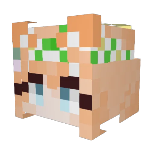 SynHDProject Minecraft avatar head, 3D render