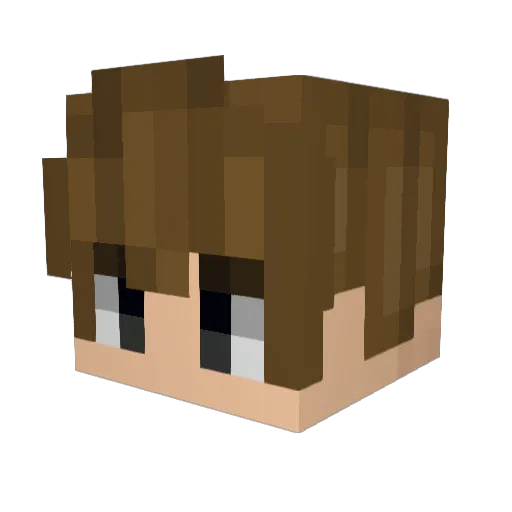 SynJuzefa Minecraft avatar head, 3D render
