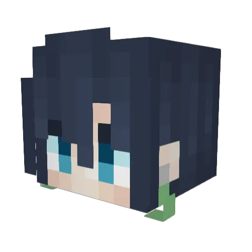 SynMin Minecraft avatar head, 3D render