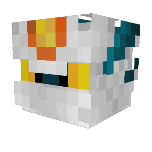 SynReturns Minecraft avatar head, 3D render