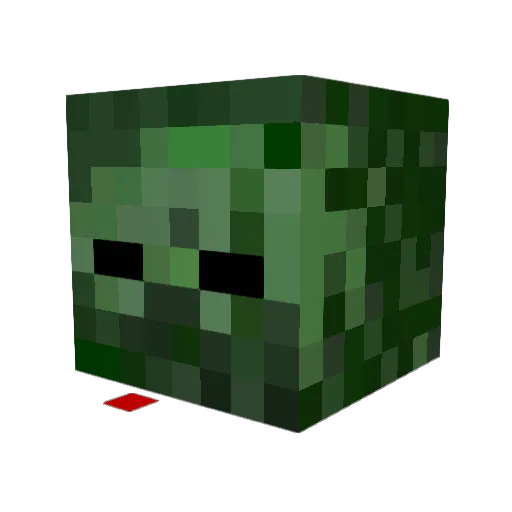 SynSenpai Minecraft avatar head, 3D render