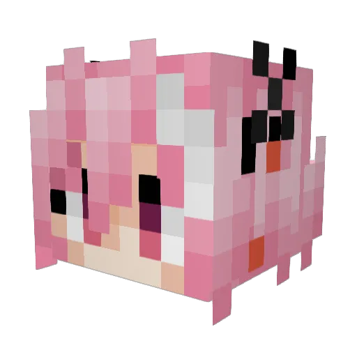 SynSlave Minecraft avatar head, 3D render