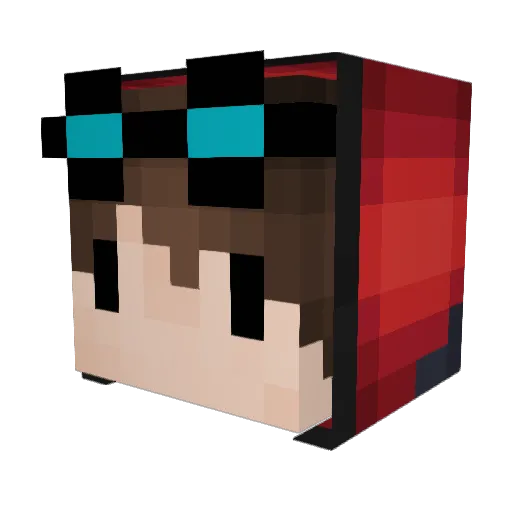 SynTaX28 Minecraft avatar head, 3D render