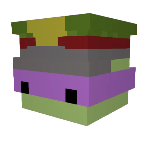 SynWODZA Minecraft avatar head, 3D render