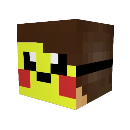 SynZwierzaPL Minecraft avatar head, 3D render
