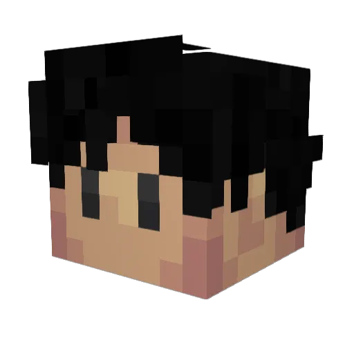Synae Minecraft avatar head, 3D render