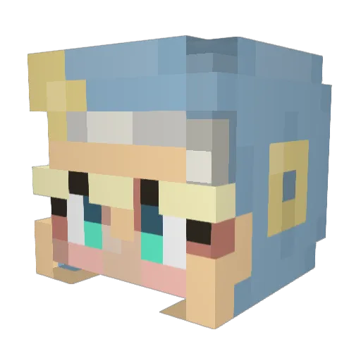 SynatiousD Minecraft avatar head, 3D render