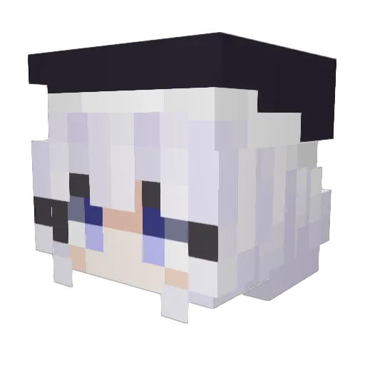 Sync_Alpha Minecraft avatar head, 3D render