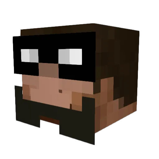 Sync_Vader Minecraft avatar head, 3D render