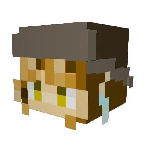 SynccaEdge Minecraft avatar head, 3D render