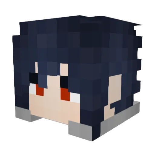 Syncd Minecraft avatar head, 3D render
