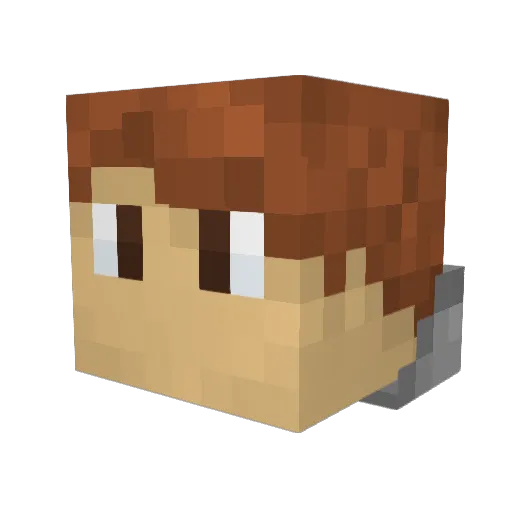 SyncedCyberSoul Minecraft avatar head, 3D render