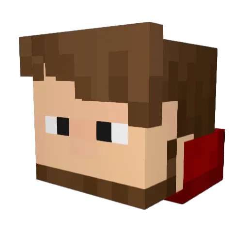 SyncedUp_ Minecraft avatar head, 3D render