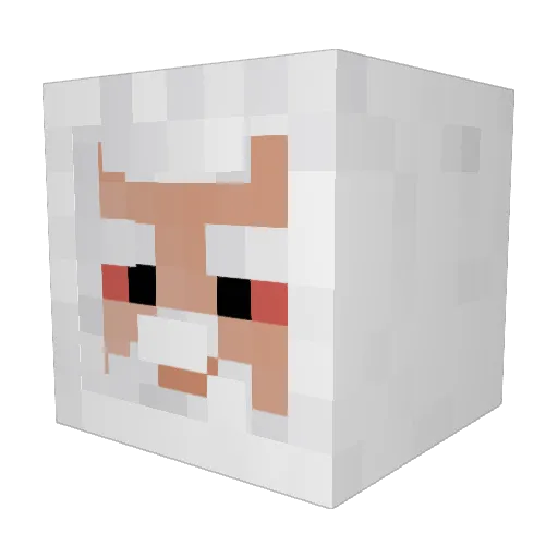 SynchMega Minecraft avatar head, 3D render