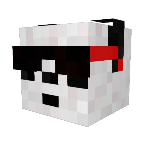 Syncotic Minecraft avatar head, 3D render