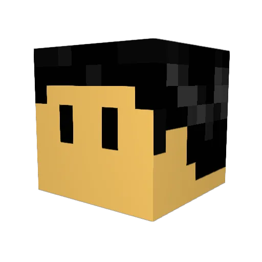 Syncratic Minecraft avatar head, 3D render