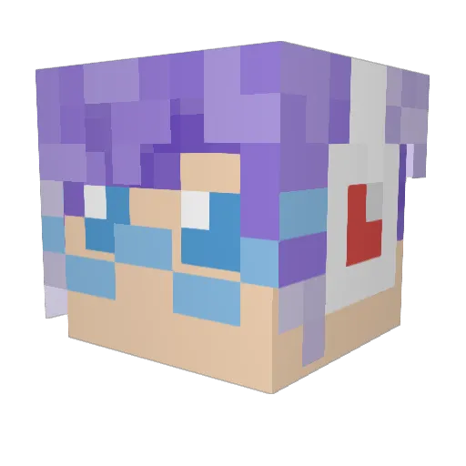 Synctopia Minecraft avatar head, 3D render