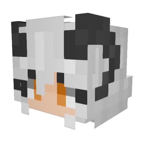 Syndeku Minecraft avatar head, 3D render