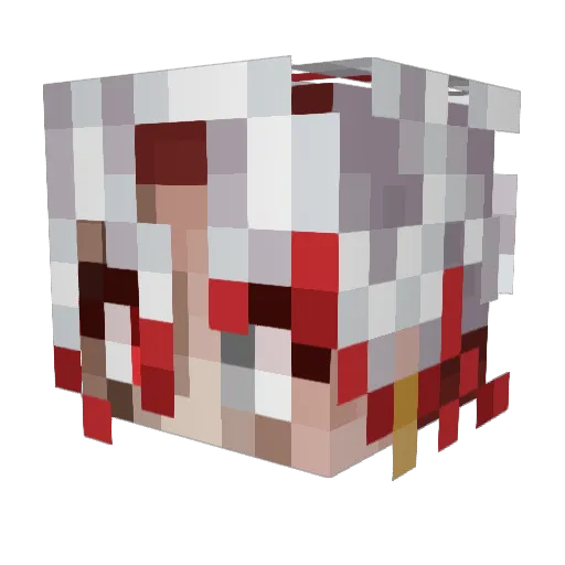 Synergy06_ Minecraft avatar head, 3D render