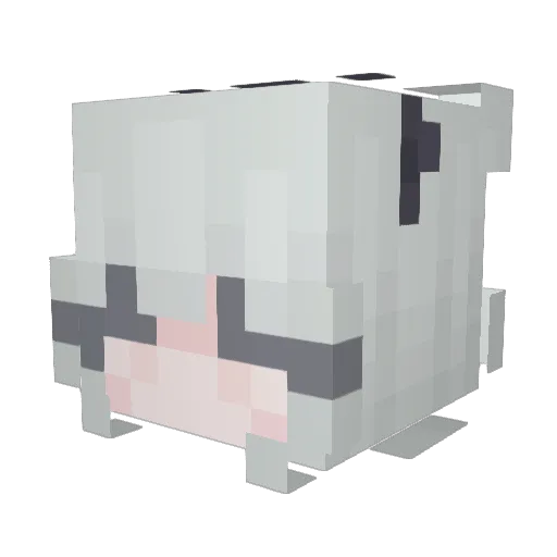 Synestria Minecraft avatar head, 3D render