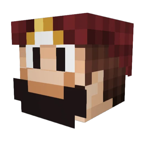 Synext Minecraft avatar head, 3D render