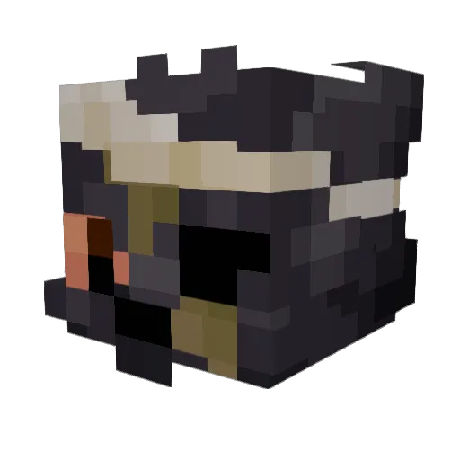 SynfulPaws Minecraft avatar head, 3D render