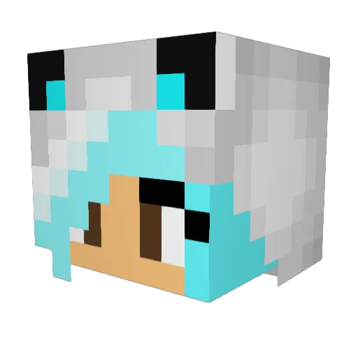 Syngaso Minecraft avatar head, 3D render