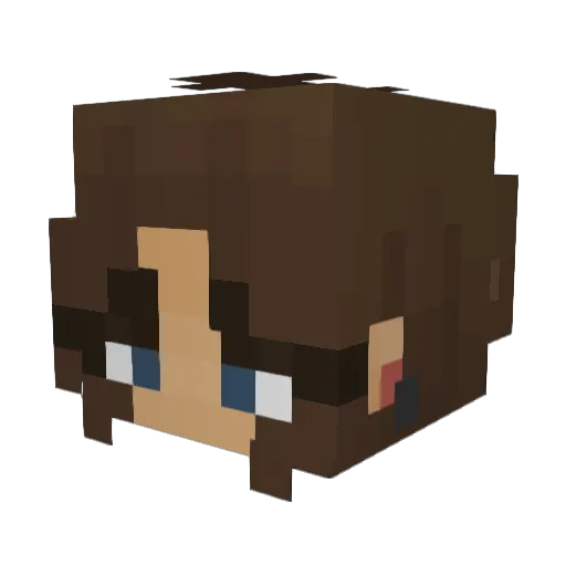 Syngelyn Minecraft avatar head, 3D render