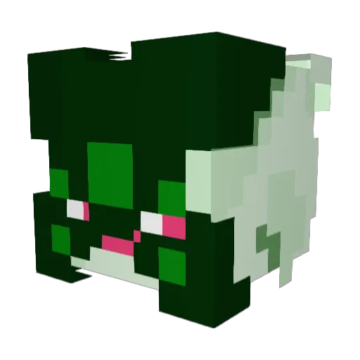 Synikal_Shinobi Minecraft avatar head, 3D render