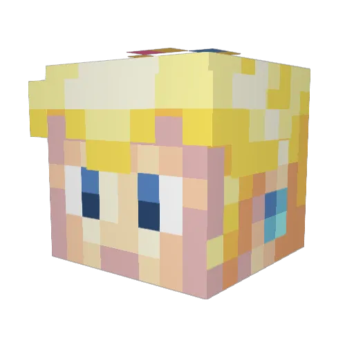 Synion66 Minecraft avatar head, 3D render