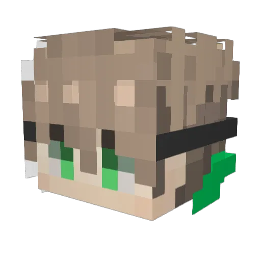 Synix_Night Minecraft avatar head, 3D render