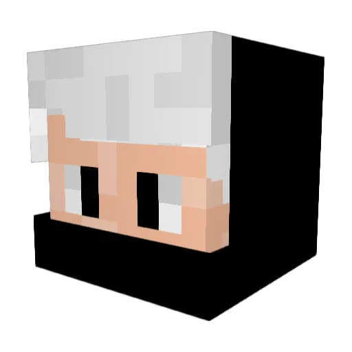 Synjinw Minecraft avatar head, 3D render