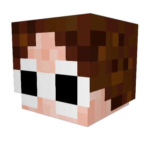 Synkable Minecraft avatar head, 3D render