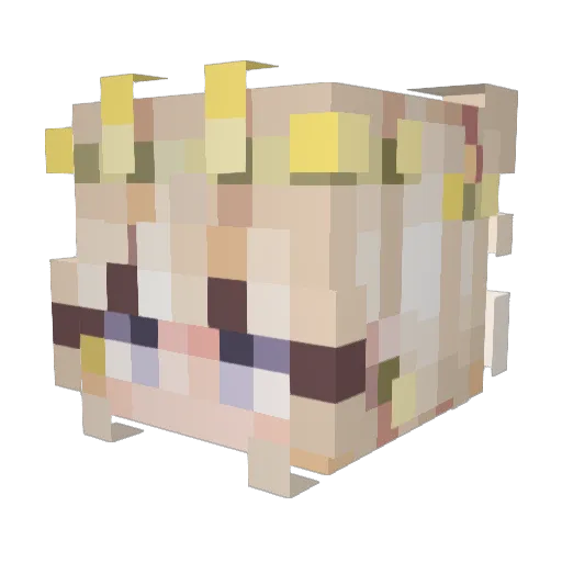 Synne_26 Minecraft avatar head, 3D render