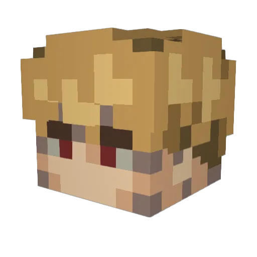 Synnoh Minecraft avatar head, 3D render