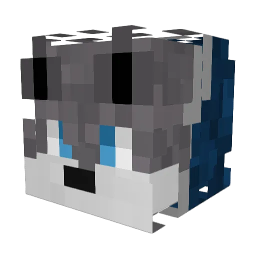 SynoCraft Minecraft avatar head, 3D render