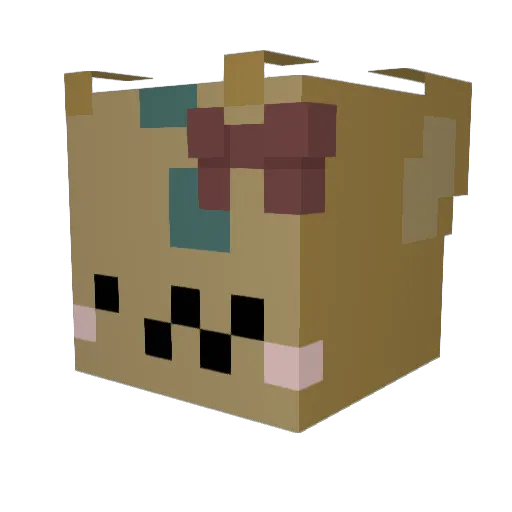 Synoku Minecraft avatar head, 3D render