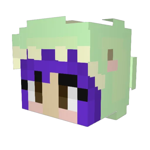 SynonymRollCos Minecraft avatar head, 3D render