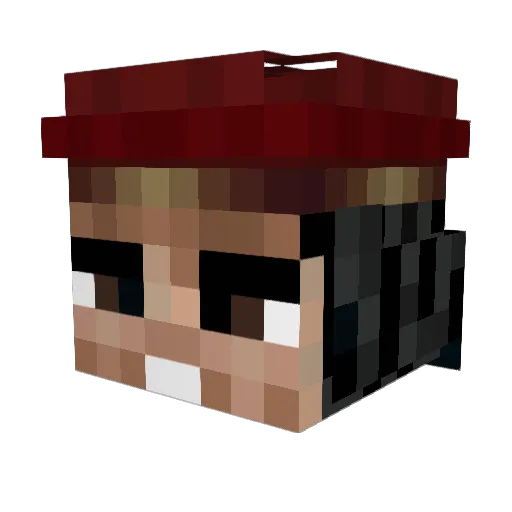 Synovak Minecraft avatar head, 3D render