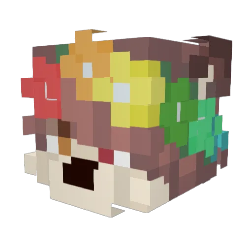Synox4lz Minecraft avatar head, 3D render