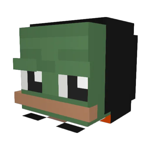 SyntaxClient Minecraft avatar head, 3D render